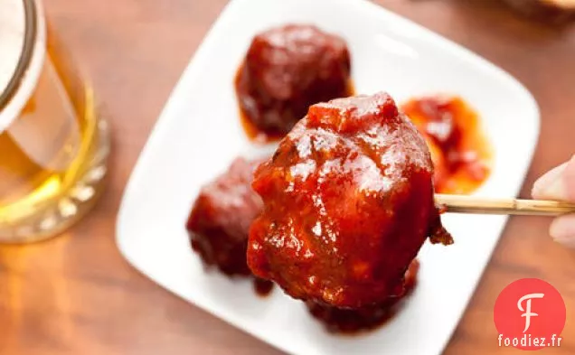 Boulettes de Wapiti à la Sauce Barbecue au Bourbon