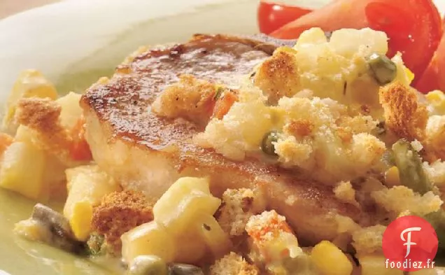 Côtelettes de Porc au Four et Légumes