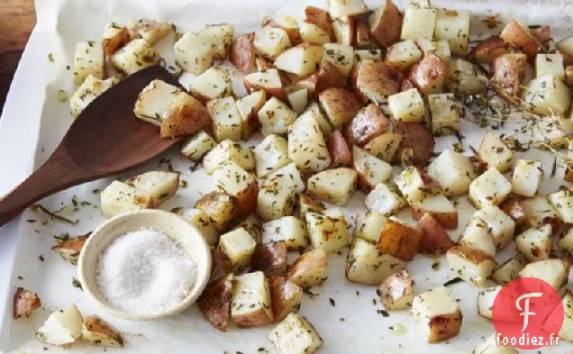 Pommes de Terre Rôties au Romarin et à l'Oignon