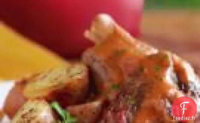 Jarrets d'Agneau Braisés aux Pommes de Terre Rôties