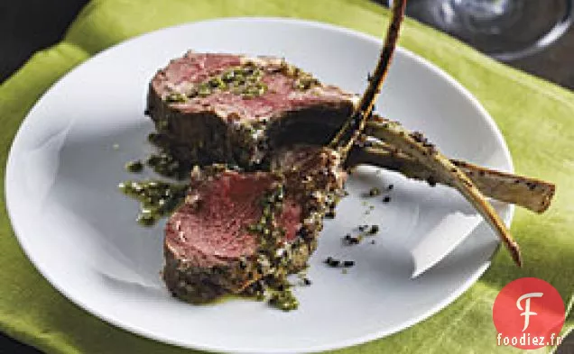 Carré D'Agneau Rôti Avec Salsa Verde Citron-menthe