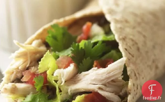 Enveloppement de Poulet aux Haricots et à la Salsa