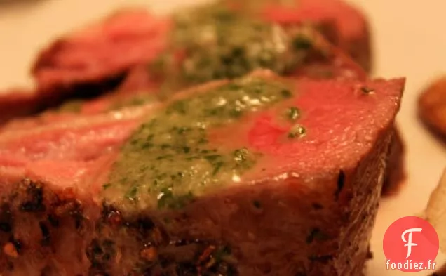 Carré D'Agneau Sous Vide À La Vinaigrette À L'Échalote Menthe