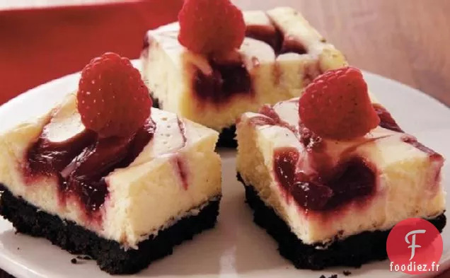 Barres de Gâteau au fromage à la Framboise