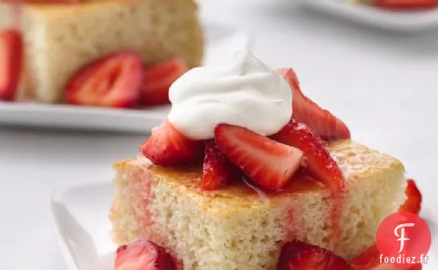 Carrés de Shortcake aux Fraises Maigres