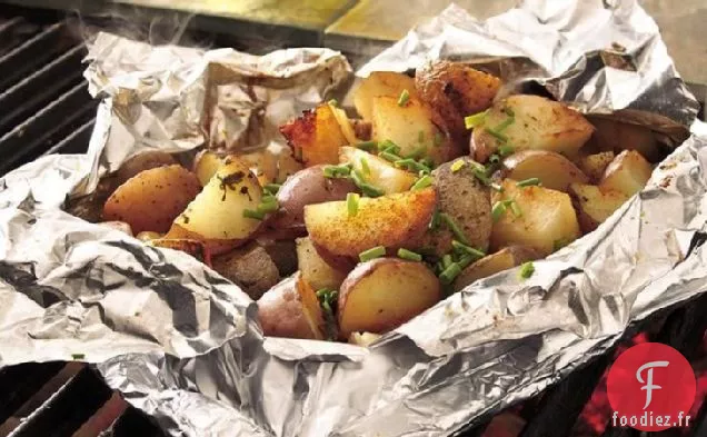 Paquets de Pommes De Terre Grillées à la Sauge Assaisonnée