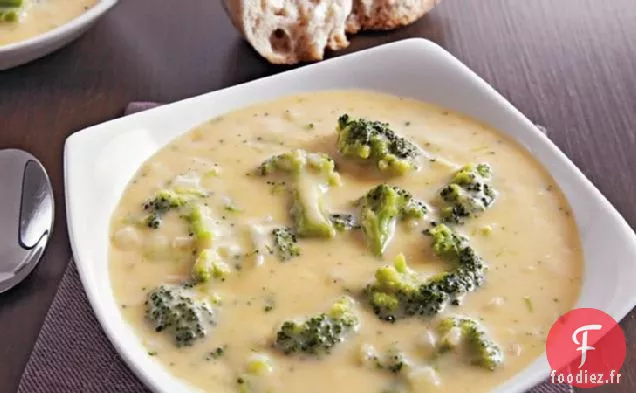 Soupe de Brocoli Aux Trois Fromages à la Mijoteuse
