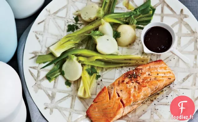 Saumon au Vin Rouge - Sauce Balsamique
