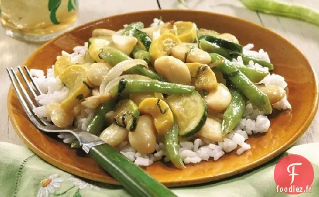 Sauté de Courge d'Été et de Haricots