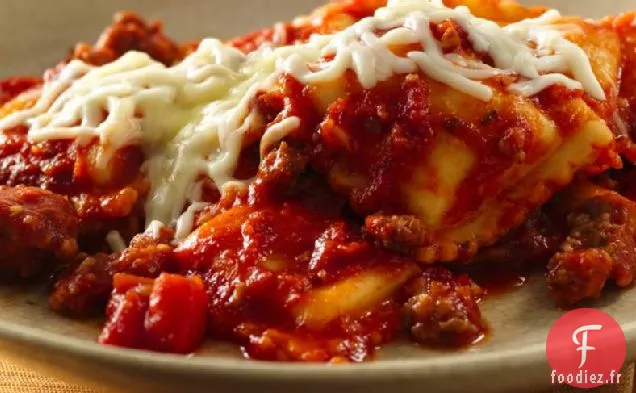 Lasagne à la Saucisse Ravioli Do-Ahead