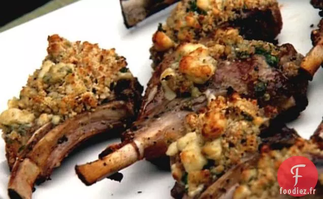 Côtelettes D'Agneau Grillées En Croûte de Gorgonzola