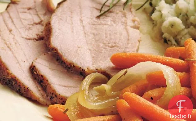 Rôti de Porc au Romarin avec Carottes