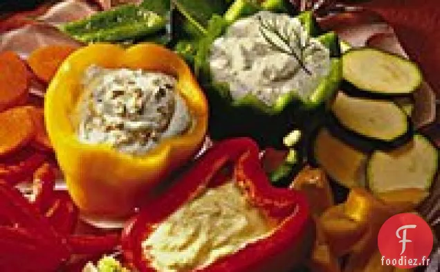 Trempette au Fromage Bleu avec des Légumes