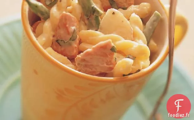 Saumon Crémeux aux Gemelli et Légumes