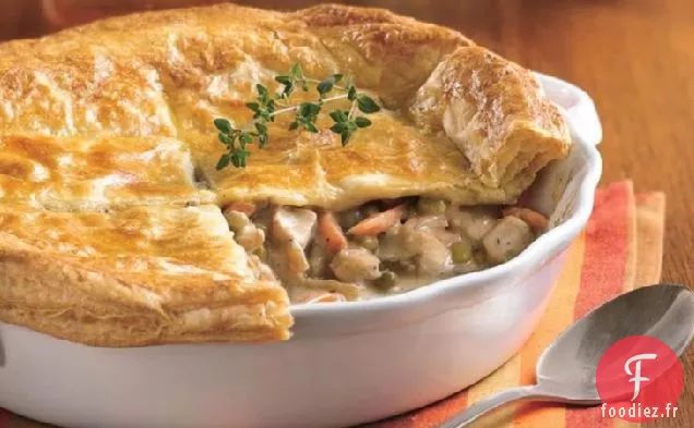 Tarte au Poulet à la Croûte Feuilletée