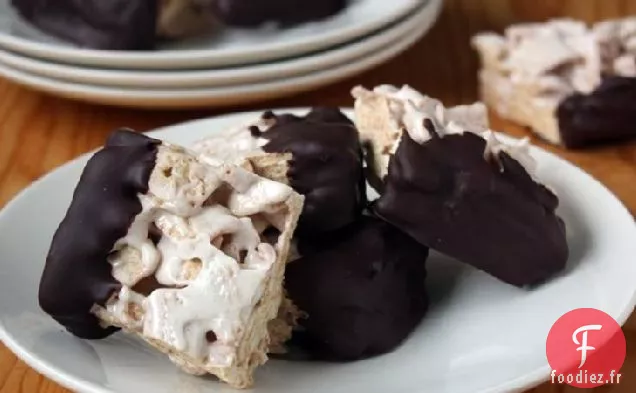 Friandises à la Guimauve aux céréales Givrées Toast Crunch™ Trempées au Chocolat