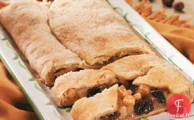 Tranches Faciles de Tarte aux Pommes et aux Raisins Secs