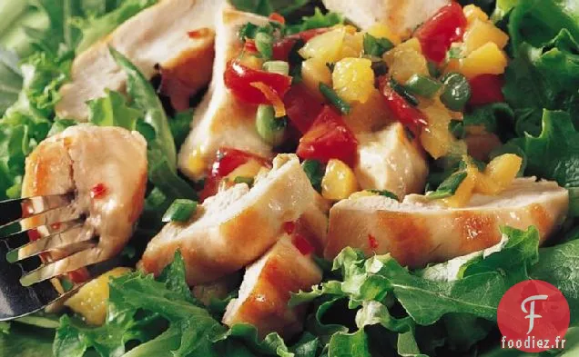 Poulet Grillé de Sandy avec Salsa aux Fruits