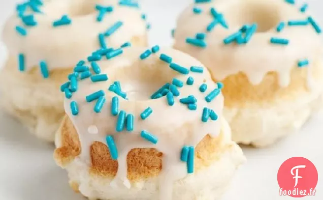 Beignets à la Vanille Cuits au Four avec Glaçage à la Vanille
