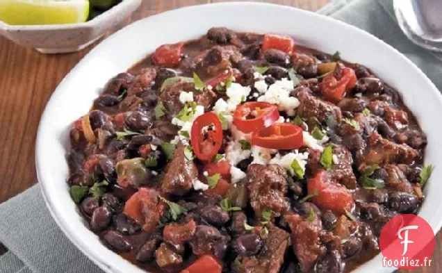 Steak Mijoté et Chili aux Haricots Noirs