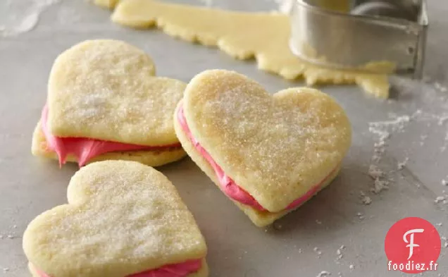 Biscuits Sandwich Faciles à la Saint-Valentin