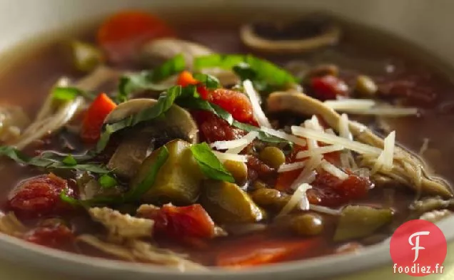 Soupe Italienne au Poulet et aux Lentilles à la Mijoteuse