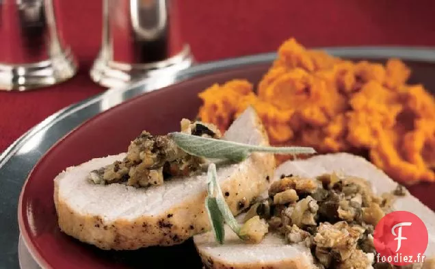 Rôti De Porc Farci aux Champignons Sauvages