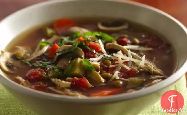 Soupe Italienne au Poulet et aux Lentilles à la Mijoteuse