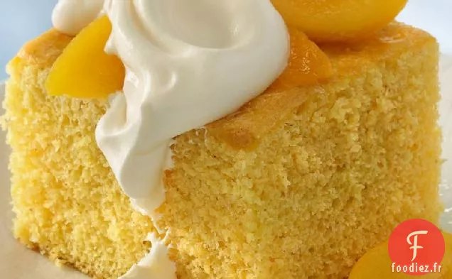 Gâteau aux Pêches et à la Crème