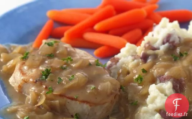 Côtelettes de Porc en Sauce à l'Oignon de Campagne
