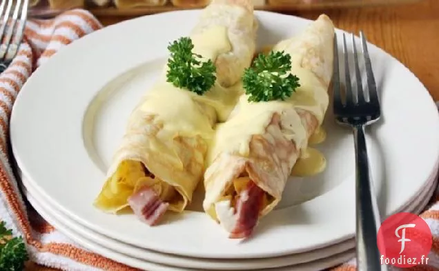 Crêpes Au Poulet Cordon Bleu