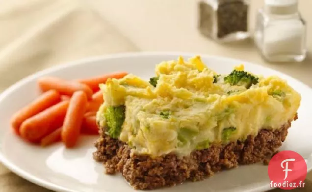 Casserole De Pain de Viande Garnie de Pommes De Terre