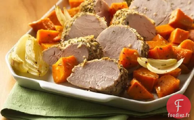 Filet de Porc Italien aux Patates Douces Rôties