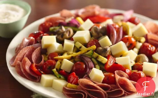 Plateau d'Antipasti Grillés avec Aïoli au Citron
