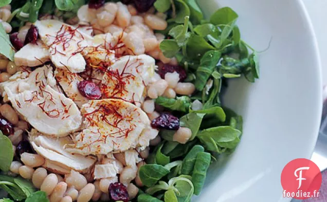 Poulet Au Safran, Haricots Cannellini Et Laitue