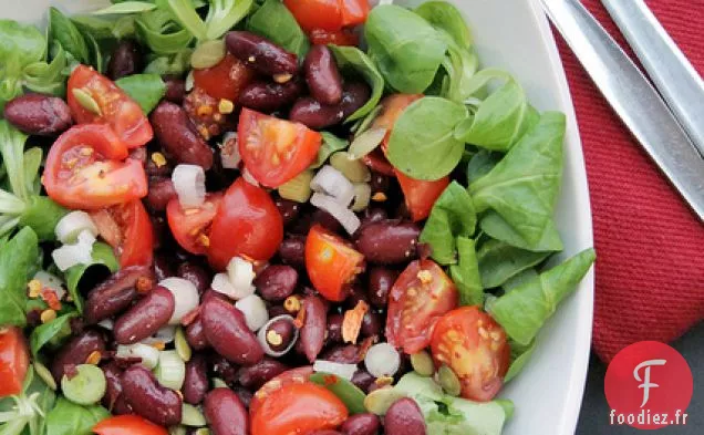 Rognons Rouges, Tomates Cerises Et Laitue D'Agneau