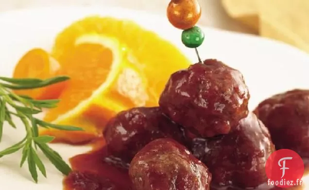 Raccourci Mijoteuse Boulettes de Viande Barbecue aux Canneberges
