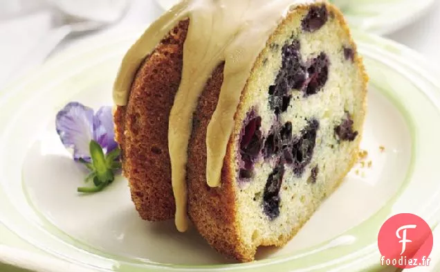 Gâteau au Café aux Myrtilles avec Glaçage à l'érable