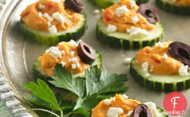 Piles de Concombre-Houmous