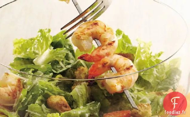 Salade César aux Crevettes Grillées