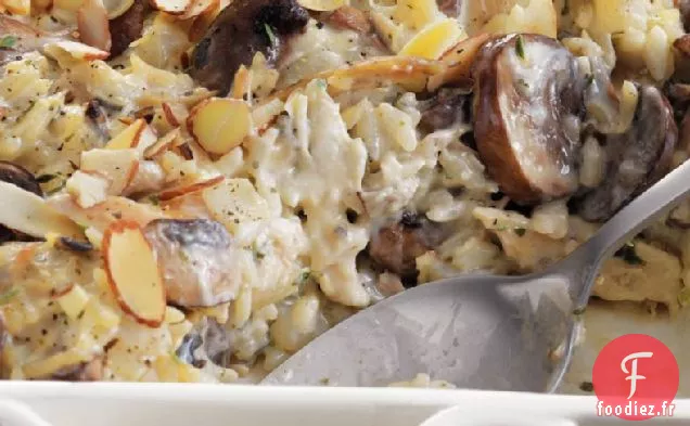 Cuisson au Poulet, aux Champignons et au Riz Sauvage