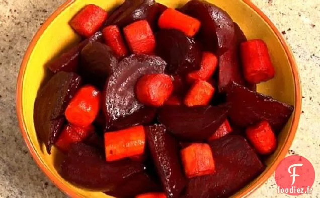 Betteraves et Carottes Rôties Glacées au Miel et au Balsamique