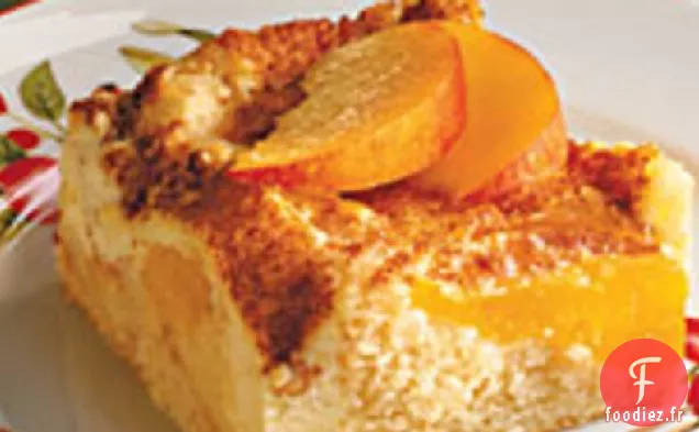 Gâteau au Café à la Crème Sure et à la Pêche
