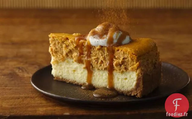 Gâteau au Fromage à la citrouille avec Sauce au Caramel