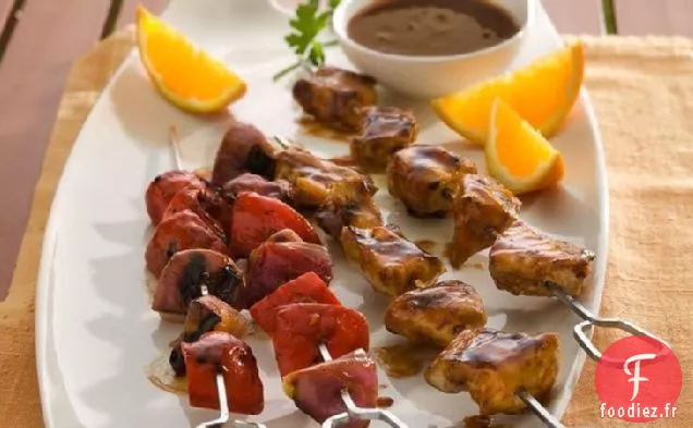 Brochettes de Poulet Grillées au Barbecue
