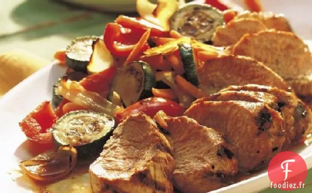 Filets de Porc Grillés avec Mélange de Légumes