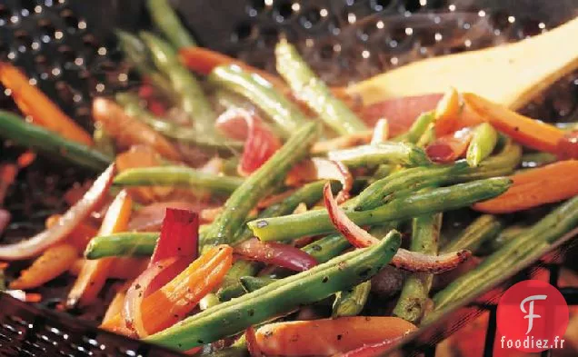 Carottes et Haricots Verts Grillés