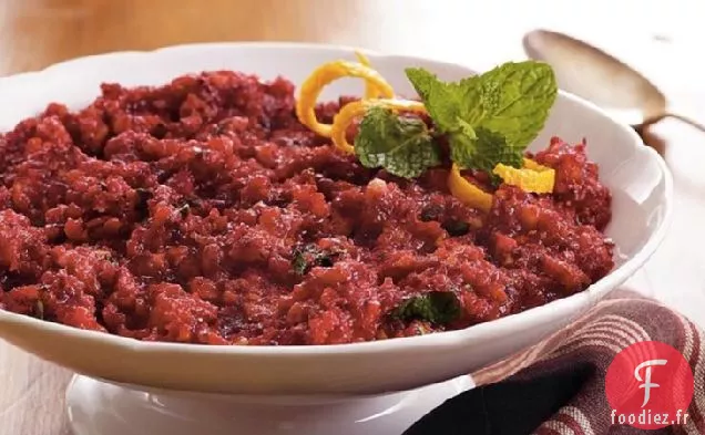 Relish de Canneberges à la Menthe