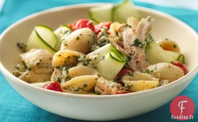 Pâtes aux Légumes Frais et au Pesto de Coriandre