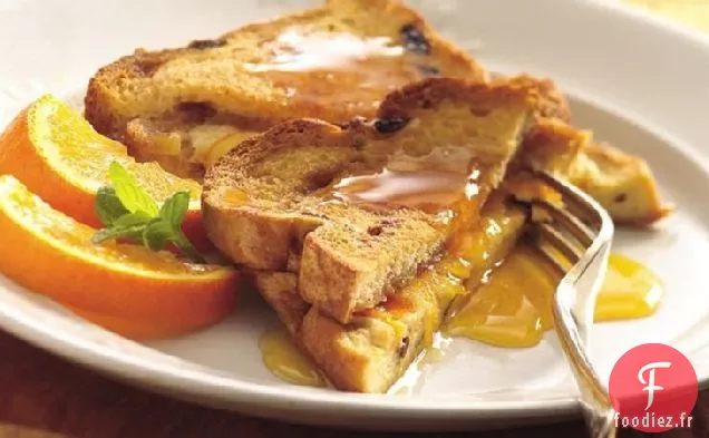 Strates de Pain Perdu Farcies au Sirop d'Orange